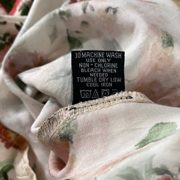 Tolani Collection Julie Blouse Top XL Sand Floral Tie Long Sleeve NWT TP-2210 - Picture 10 of 10